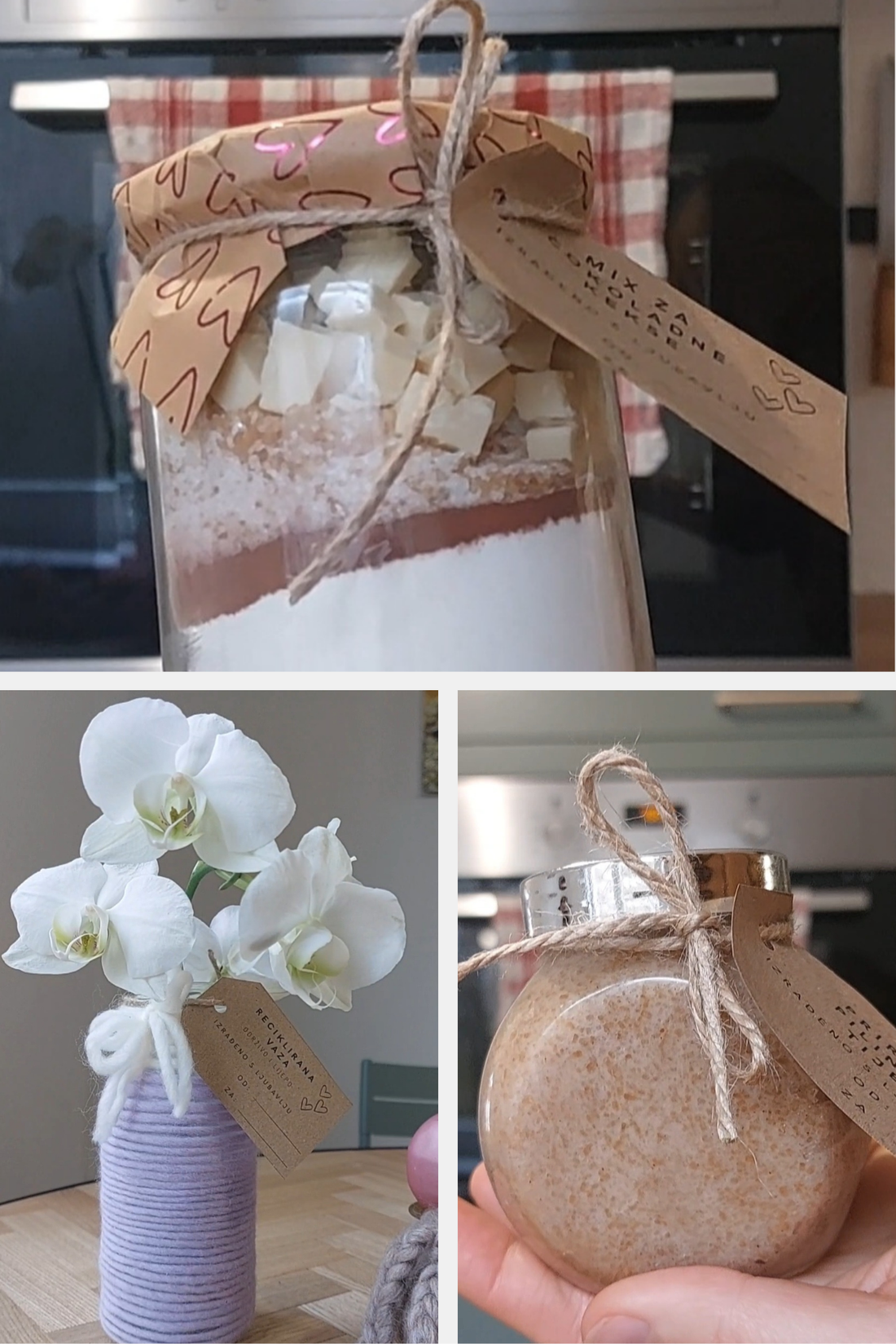 3 DIY Handmade poklone za Božić + besplatne etikete za printanje